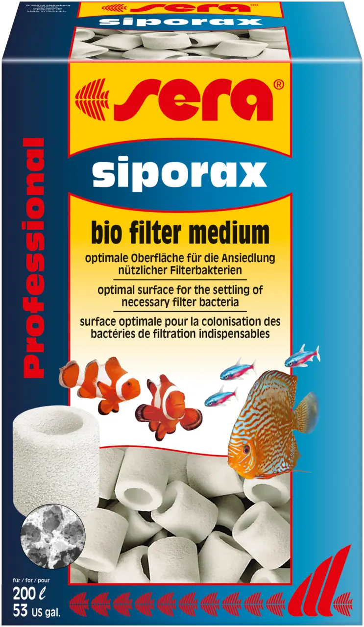 Sera siporax bio Filtermedium 1000ml Filtermaterial HMF Hamburger Mattenfilter