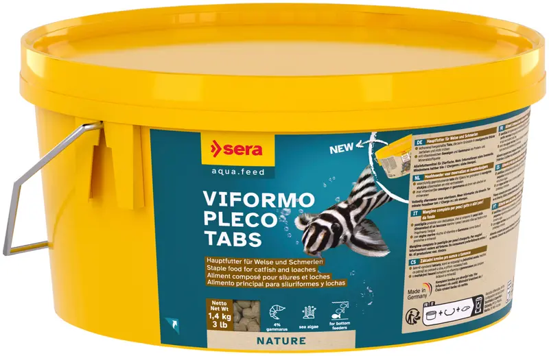Sera Viformo Pleco Tabs - Hauptfutter Welse + Schmerlen Tabletten 2,2L - 1,4kg