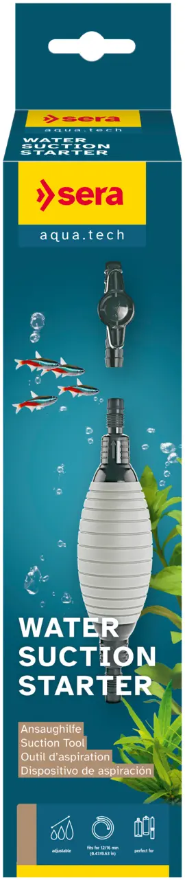 Sera Water Suction Starter Ansaughilfe inkl. Absperrhahn Aquarium Wasserwechsel