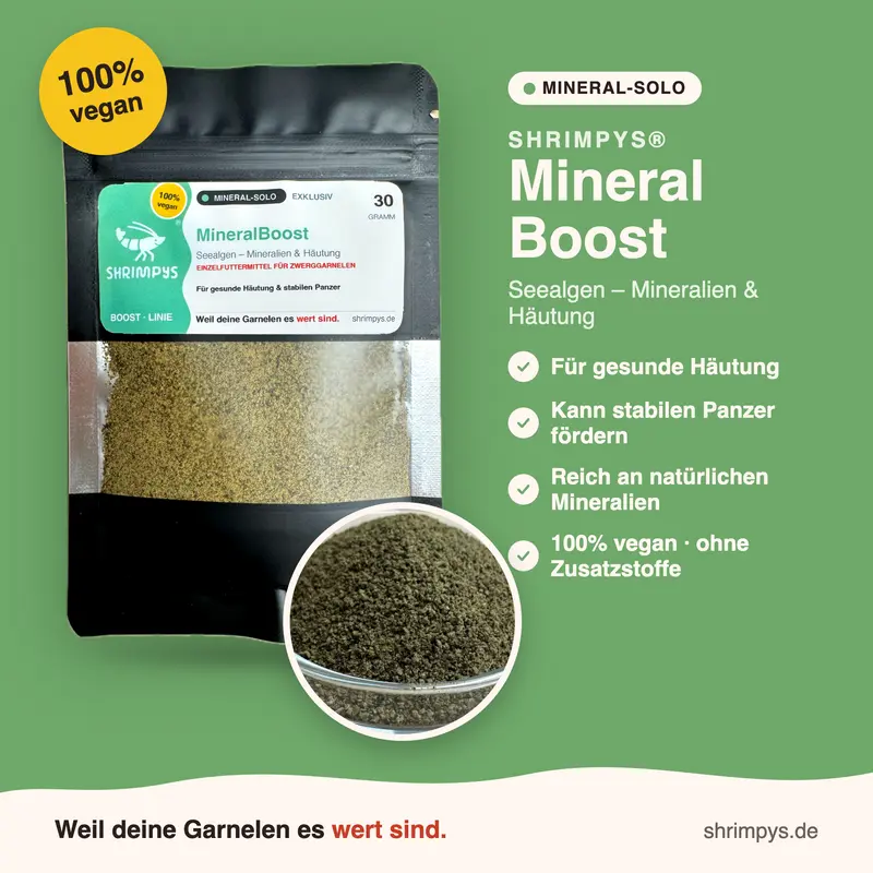 SHRIMPYS® MineralBoost – Seealgen für Mineralien & Häutung | 30 g