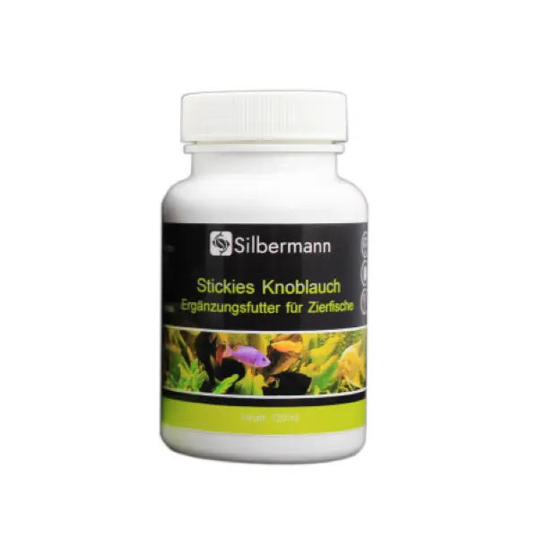 Silbermann Stickies Knoblauch 250ml Futter Hafttabletten Fische Tabletten