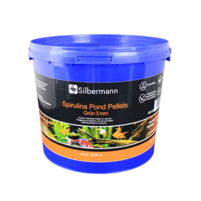Silbermann Teichfutter Pond Pellets Grün 3mm - 5000ml Futter Goldfische Koi