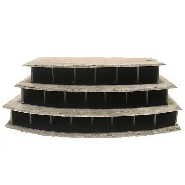 Slate stone triple flat round