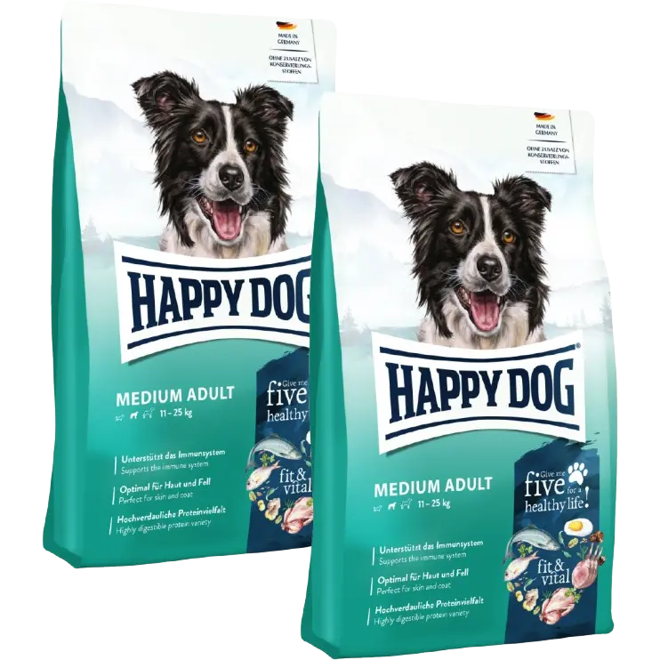 Sparpaket Happy Dog fit & vital Medium 2 x 4 kg
