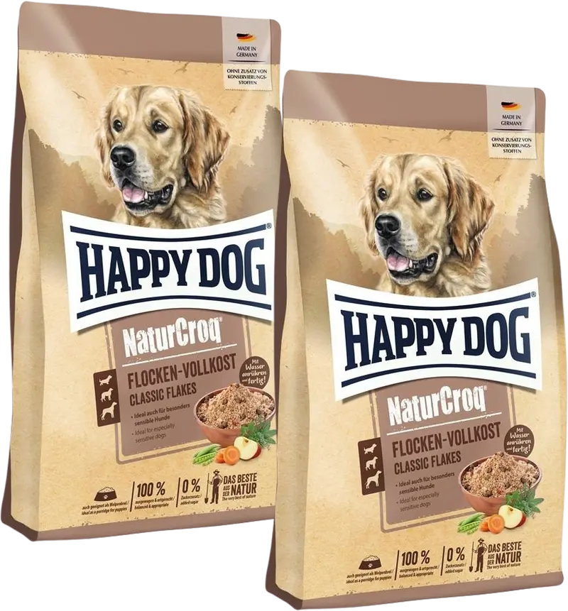 Sparpaket Happy Dog NaturCroq Flocken Vollkost 2 x 10 kg