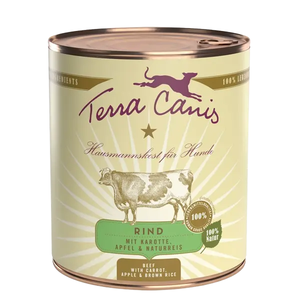 Terra Canis Menü Classic Rind mit Karotte, Apfel & Naturreis 800 g