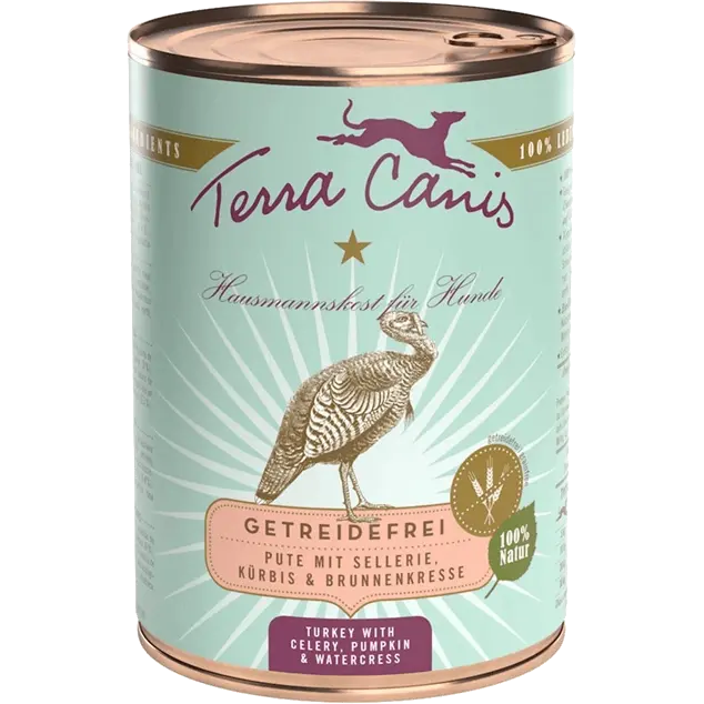 Terra Canis Menü Sensitive getreidefrei Pute mit Sellerie, Kürbis & Brunnenkresse 400 g