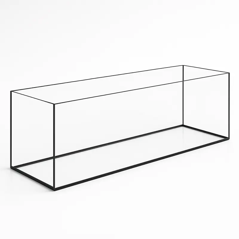 Terra-Natur Aquarium 100x30x30cm / 90 Liter schwarz