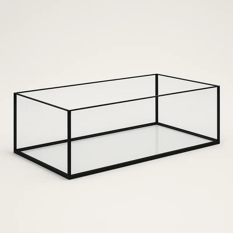 Terra-Natur Aquarium 100x40x25cm / 100 Liter schwarz