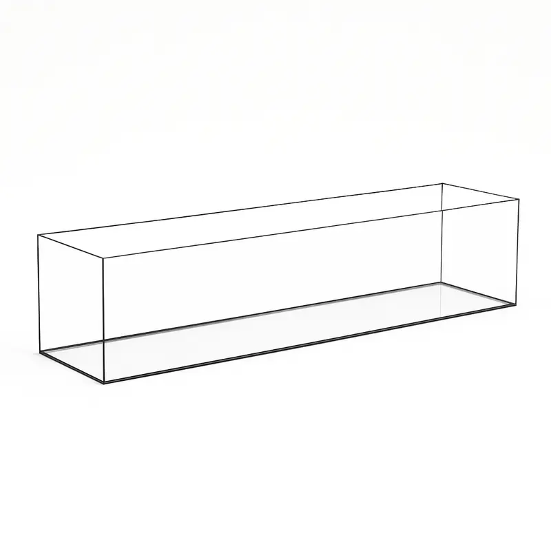 Terra-Natur Aquarium 140x20x20cm / 56 Liter schwarz
