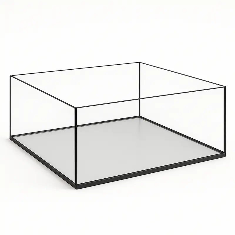 Terra-Natur Aquarium 35x35x20cm Quader 24,5 Liter schwarz -Shallow Tank