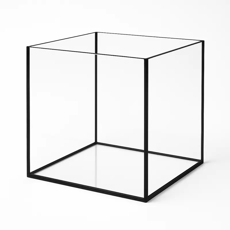 Terra-Natur Aquarium 40x40x40cm Cube 64 Liter schwarz