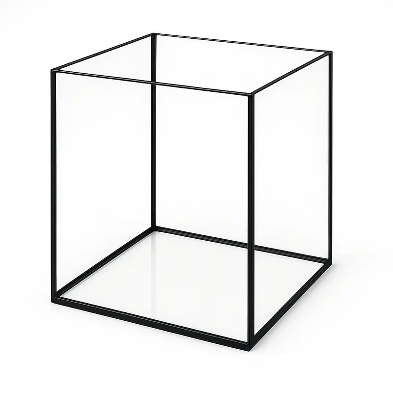 Terra-Natur Aquarium 40x40x45cm Cube 72 Liter schwarz