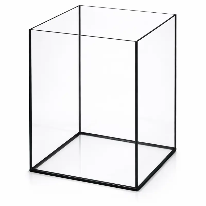 Terra-Natur Aquarium 40x40x50cm Cube 80 Liter schwarz