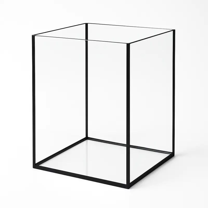 Terra-Natur Aquarium 45x45x50cm Cube 101 Liter schwarz