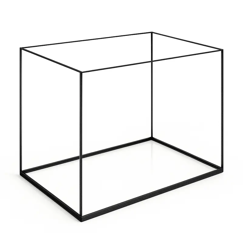 Terra-Natur Aquarium 60x40x40cm / 96 Liter schwarz