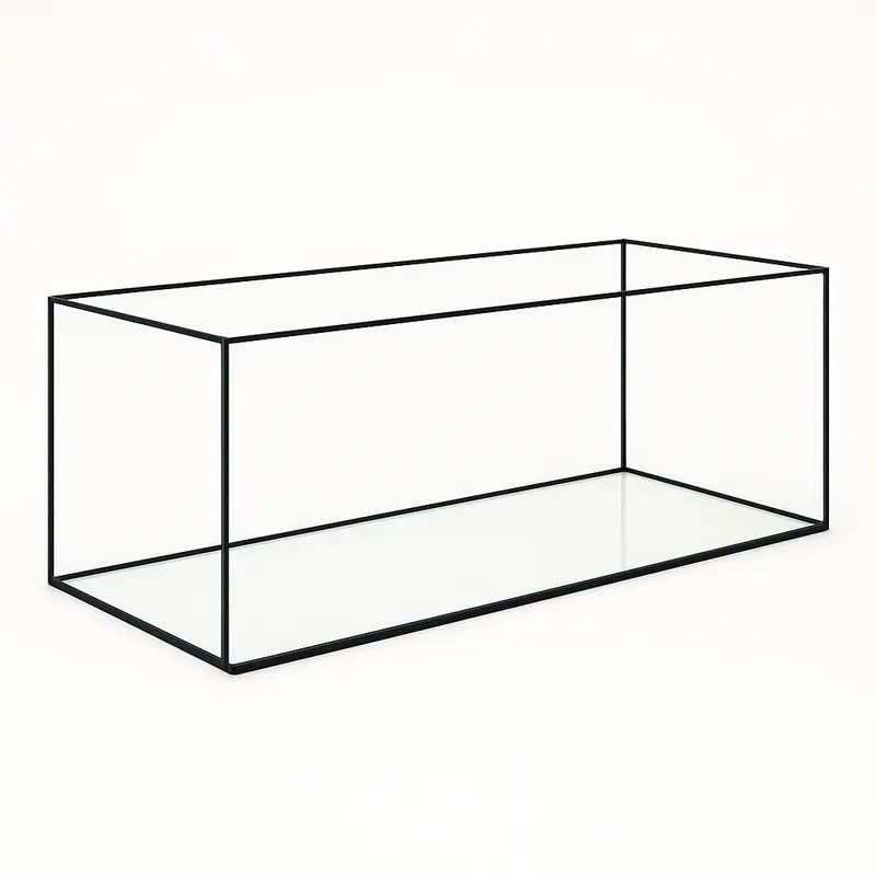 Terra-Natur Aquarium 70x30x30cm 63 Liter schwarz