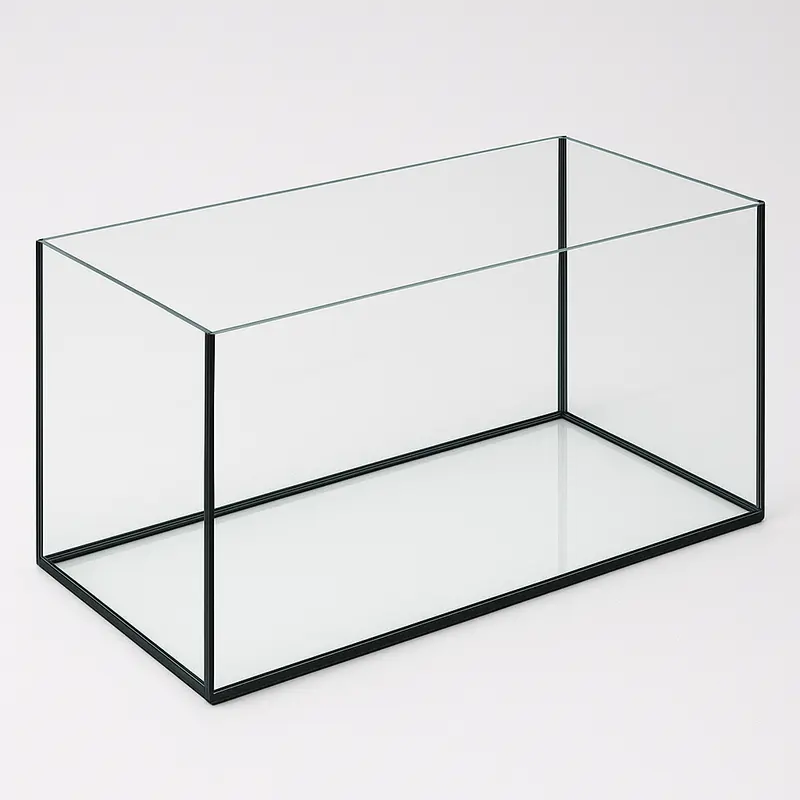 Terra-Natur Aquarium 80x30x30cm / 72 Liter schwarz