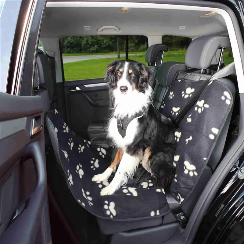 TRIXIE Auto-Schondecke aus Fleece & Nylon schwarz / beige
