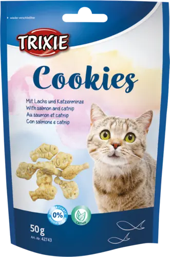 TRIXIE Cookies mit Lachs und Catnip 50 g