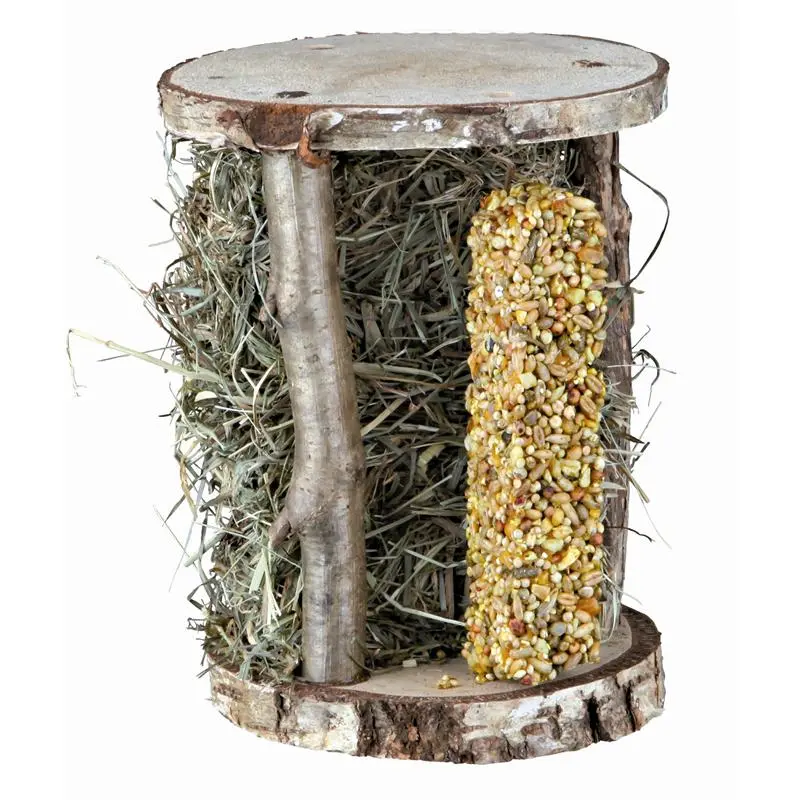 Trixie Holzturm mit Heu & Knusperstange, 110 g