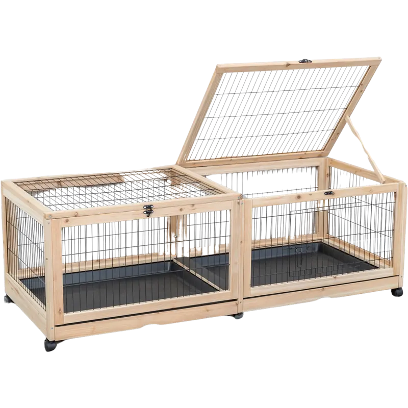 TRIXIE Indoor Gehege, Meerschw./Kaninchen, Holz/Metall
