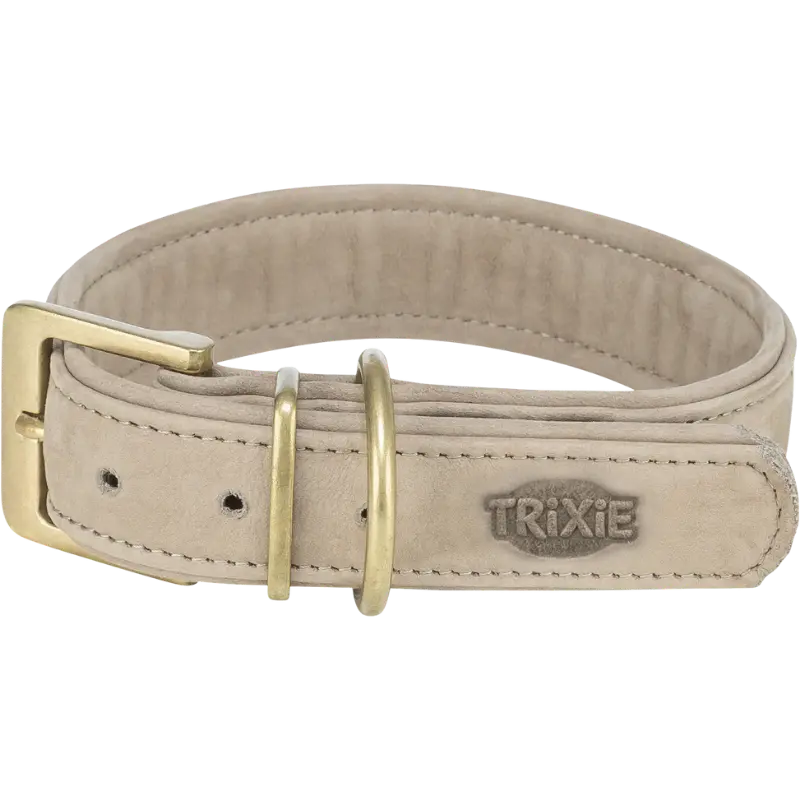 TRIXIE Pure Halsband, Leder extra breit