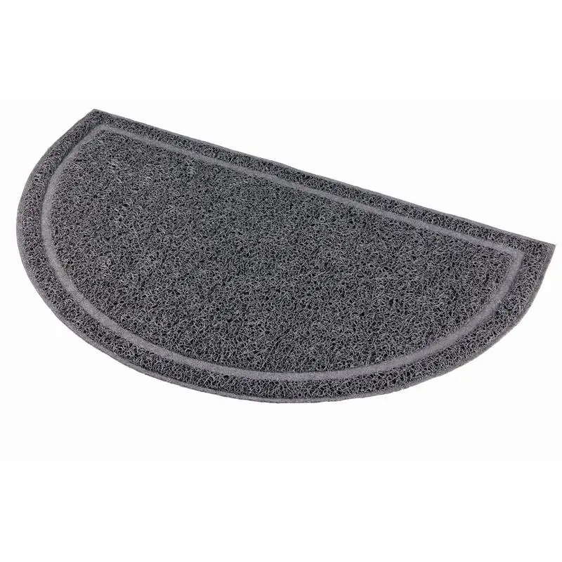 Trixie Vorleger für Katzentoiletten, halbrund, PVC, anthrazit