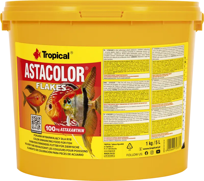 Tropical Astacolor Flakes 5 Liter - Farbfutter für Diskusfische Diskus Aquarium