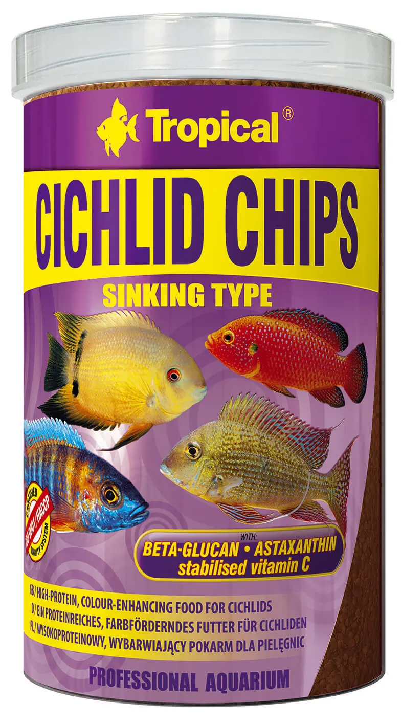 Tropical Cichlid Chips - Futter für Malawi Cichliden Barsche 250ml