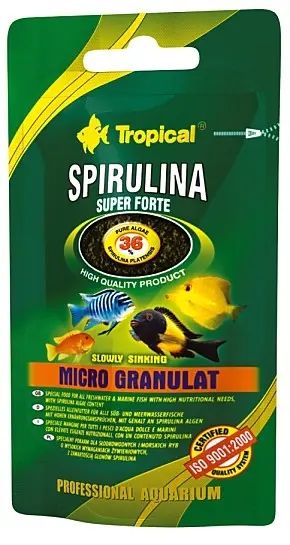 Tropical Spirulina Super 36% Forte Micro Granulat 22g sehr feines Granulat