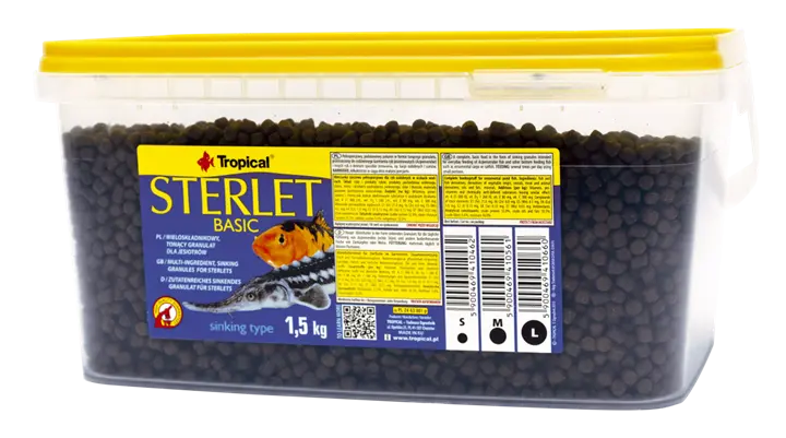 Tropical Sterlet Basic M Granulat 3 Liter - Gartenteich Futter für Störe Welse