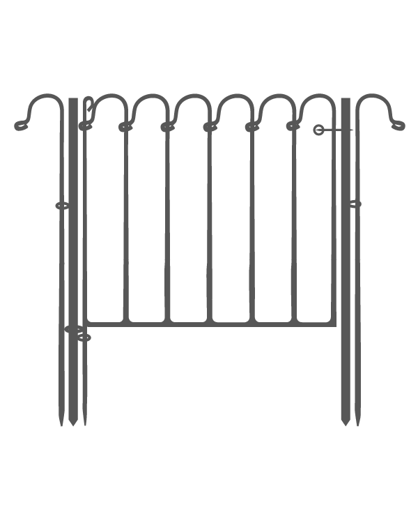 Tür B 94cm - Teichzaun light