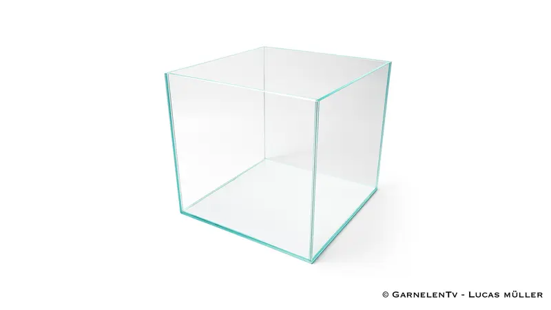 Weißglas Aquarium 20x20x20 cm 8L