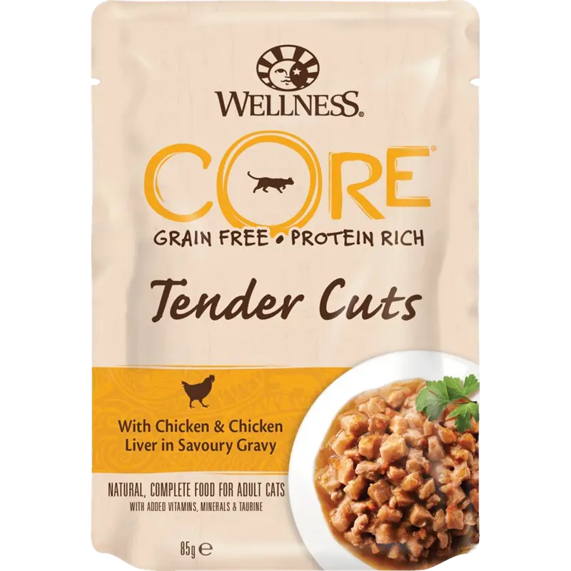 Wellness CORE Tender Cuts Huhn & Leber in Sauce 85 g