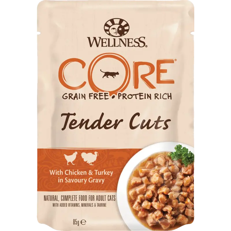 Wellness CORE Tender Cuts Huhn & Truthahn in Sauce 85 g