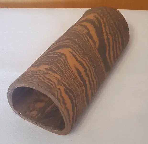 Welshöhle Laichhöhle 20cm rot/schwarz Tonhöhle halbrund für Welse Aquarium