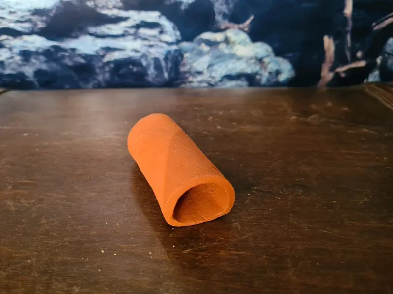 Welshöhle Laichhöhle 7cm Terrakotta halbrund Tonhöhle für Krebse, Welse TOP