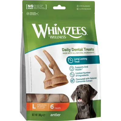 WHIMZEES Dog Snack Antler/Geweih L 360 g