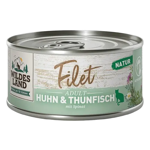Wildes Land Filet Huhn & Thunfisch mit Spinat