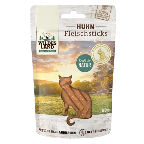 Wildes Land Huhn Pur Sticks 50 g