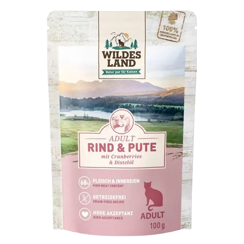 Wildes Land Rind und Pute mit Cranberries 100 g