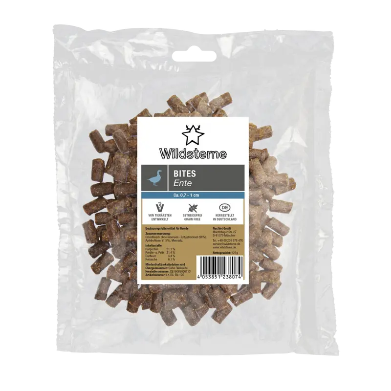 Wildsterne Bites Ente 125 g