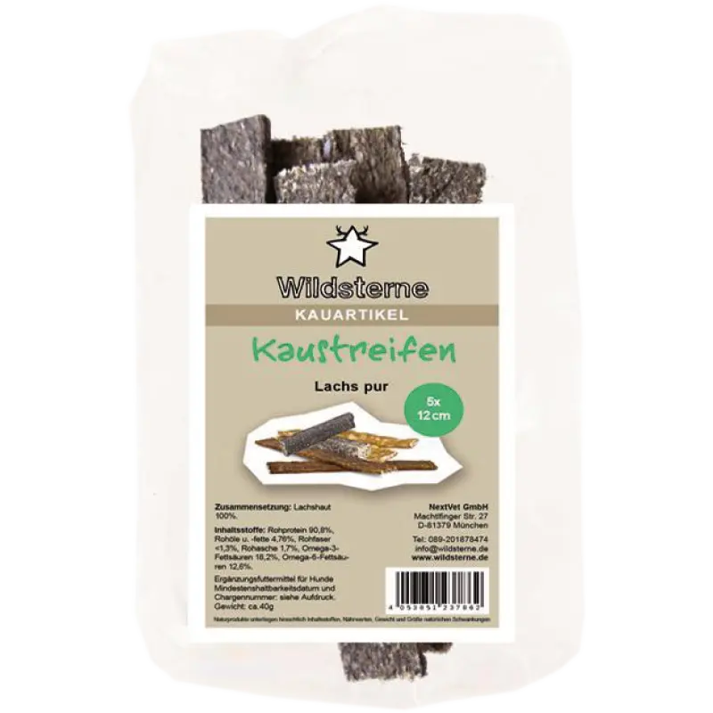 Wildsterne Kaustreifen Lachs pur 12 cm (40 g)