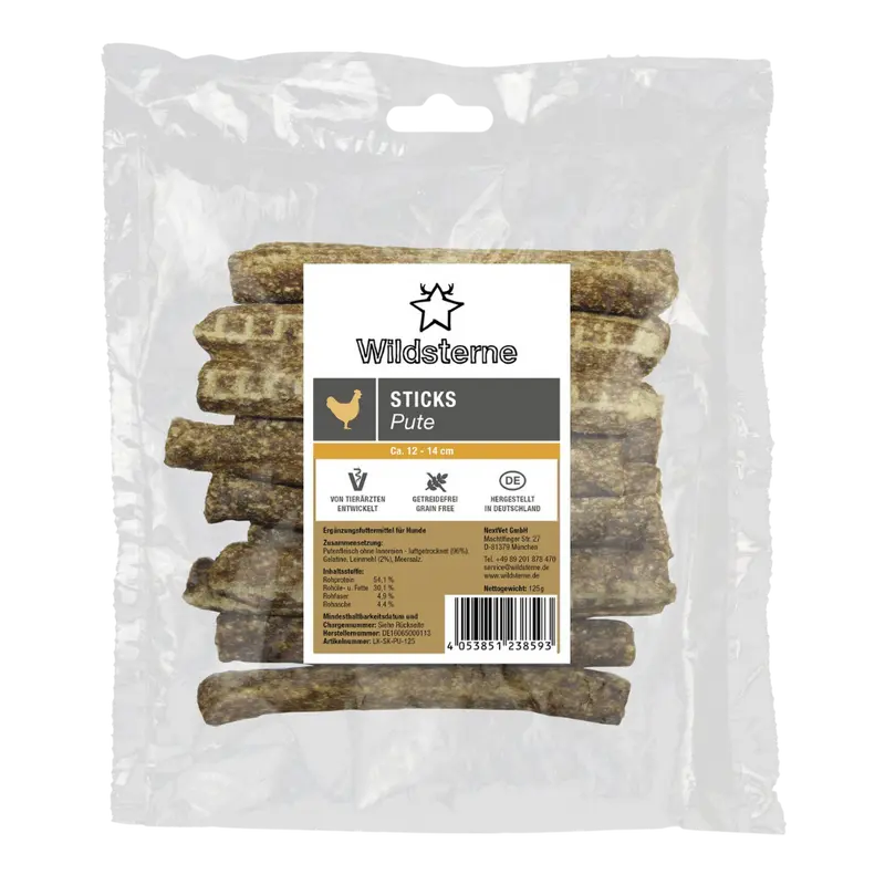 Wildsterne Sticks Pute 125 g
