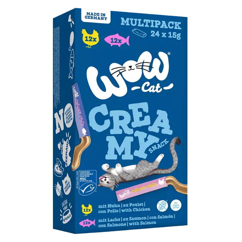 Wow Cat Creamy Snack Multipack 360 g