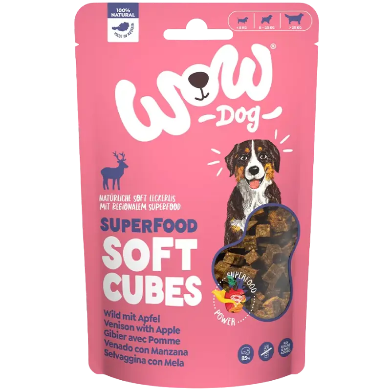 Wow Dog Superfood Soft Cubes Wild 150 g